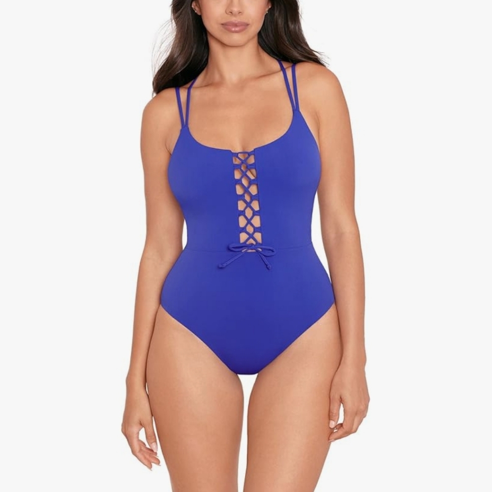 NWT MIRACLESUIT | One Piece Lace Up Swimsuit